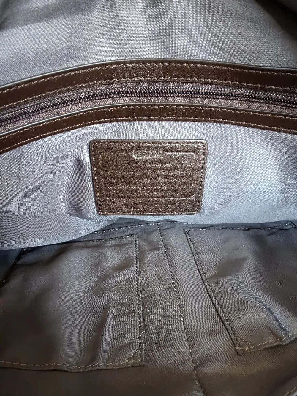 Coach Dark Brown Leather Briefcase